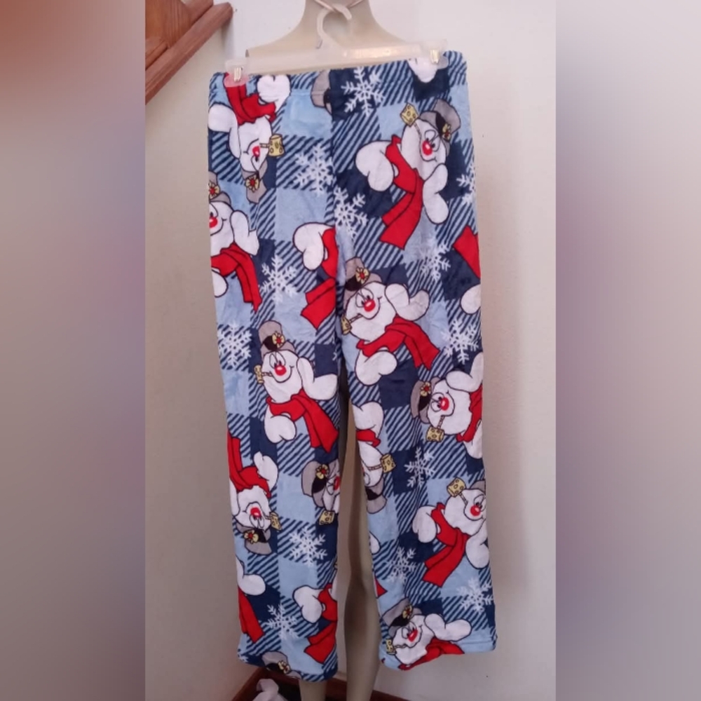 NWT Women's Frosty The Snowman Fleece Pajama Pants Large - Picture 2 of 6